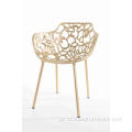 Design original Peony Auminium Dinning Armchair Garden Cadeira